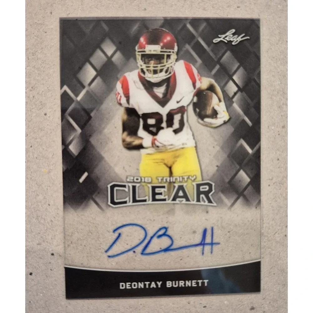 2018 Leaf Trinity Clear Deontay Burnett  #CA-DBI Gold Auto 1/1 (RC) (AU) Titans